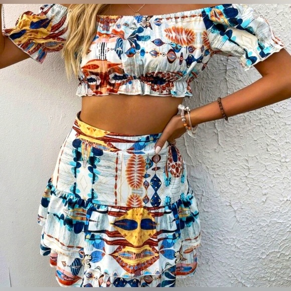 Matching boho top & skirt set - Picture 6 of 7